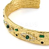 304 Stainless Steel Natural Malachite Cuff Bracelets BJEW-U009-01G-01-3