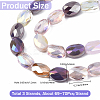 3 Strands Electroplate Glass Beads Strands EGLA-PA0001-25D-2