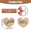 1400Pcs 2 Styles Heart Wood Craft Supplies WOOD-GL0001-23-2