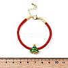 Christmas Nylon Cord Bracelets BJEW-L715-02G-03-5