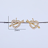 Elegant Cupid Heart Brass Stud Earrings AJ1399-4