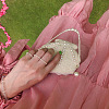 Natural Freshwater Pearl Beaded Stretch Rings for Women FS-WGC033C-02-3