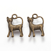 Tibetan Style Alloy Kitten Pendants X-TIBEP-A22091-AB-FF-2