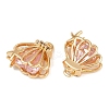Brass Micro Pave Cubic Zirconia Charms KK-F906-07G-2