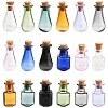 18Pcs 18 Styles Glass Cork Bottles Ornament AJEW-YW0001-52-1
