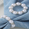 8Pcs Alloy & Imitation Pearl Beads Napkin Rings AJEW-LP0002-67-3