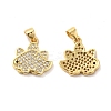 Brass Micro Pave Cubic Zirconia Pendants KK-A180-12G-1