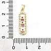 Brass Micro Pave Cubic Zirconia Pendants KK-V011-30G-C-3