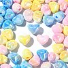 90Pcs 3 Colors UV Plating Opaque Rainbow Iridescent Acrylic Beads PACR-CJ0001-32-3