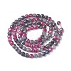 Natural Red Corundum/Ruby and Sapphire Beads Strands G-S362-013-2
