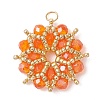 AB Color Plated Glass Pendants PALLOY-MZ01314-05-1