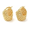 Hollow Basket Brass Hoop Earrings for Women EJEW-G399-03A-G-1