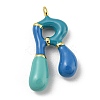 Brass Enamel Pendants X-KK-E093-03G-R-1