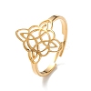 Sailor's Knot 304 Stainless Steel Hollow Adjustable Ring for Women RJEW-E073-04G-1