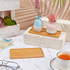 Bamboo Rectangle Plant Saucer AJEW-WH0475-31-5