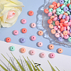 180Pcs 18 Colors Rondelle Food Grade Eco-Friendly Silicone Abacus Beads SIL-CA0003-14-4