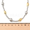 Two Tone Brass Round and Oval Beaded Necklaces NJEW-D314-08PG-5