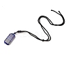 Natural Mixed Gemstone Rectangle Pendant Necklace with Nylon Cord for Women NJEW-C001-01B-4