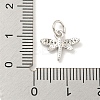 Rack Plating Brass Micro Pave Clear Cubic Zirconia Pendants KK-B093-10A-P-3
