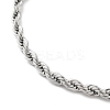 Non-Tarnish 304 Stainless Steel Rope Chain Bracelets for Women LS-BJEW-G712-14B-P-2