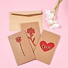 3 Sets Kraft Paper Greeting Cards AJEW-FS0001-27C-8