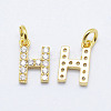 Brass Micro Pave Grade AAA Cubic Zirconia Charms X-ZIRC-P067-11G-H-NR-1