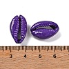 Baking Paint Cowrie Shell Beads SSHEL-M023-01G-3