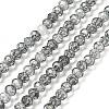 Transparent Crackle Glass Beads Strands CCG-L050-01B-06-1