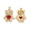 Brass Micro Pave Cubic Zirconia Pendants ZIRC-I063-03-3