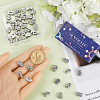 50POcs 10 Styles Alloy Rhinestone Slide Charms FIND-SC0009-79-3