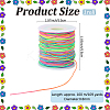 Segment Dyed Round Polyester Elastic Cord OCOR-WH20018-35C-2
