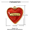 304 Stainless Steel Enamel Pendants STAS-OY010-14G-2