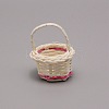 Hand-Woven Rattan Mini Hand Basket Ornaments DJEW-WH0247-01B-1