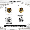 80Pcs 2 Colors Tibetan Style Alloy European Beads MPDL-SP0001-03-2