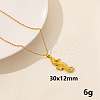 Stylish Ocean 304 Stainless Steel Sea Horse Pendant Necklace for Women ZE1503-8-1