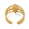 304 Stainless Steel Enamel Cuff Rings RJEW-M171-01G-3