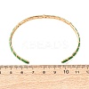 304 Stainless Steel Enamel Cuff Bangles for Women LS-BJEW-H637-02A-G-5