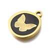PVD Vacuum Plating 201 Stainless Steel Pendants STAS-C111-25G-2