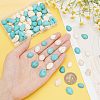 ARRICRAFT 96Pcs 12 Styles Synthetic Turquoise Dyed Cabochons G-AR0005-55-4