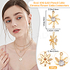 Brass Clear Cubic Zirconia Connector Charms KK-BBC0002-18-2