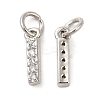 Brass Micro Pave Grade AAA Cubic Zirconia Charms ZIRC-P067-11P-I-NR-2