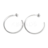 304 Stainless Steel Ring Stud Earrings EJEW-K295-01A-P-1