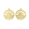5Pcs 201 Stainless Steel Pendants STAS-M056-01A-G-1