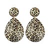 Leopard Print Alloy Dangle Stud Earrings EJEW-K304-01A-G-5