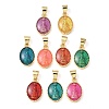 Brass Enamel Pendants KK-Q068-35G-1