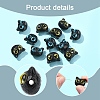 10Pcs 2 Colors Opaque Resin Beads RESI-YW0001-93-3