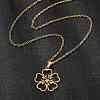 Flower 201 Stainless Steel Pendant Necklaces & Stud Earrings Sets for Women SJEW-Q025-04G-2