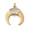 304 Stainless Steel with Shell Moon Charms STAS-K263-19G-1