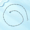 304 Stainless Steel Cross Rhombus Link Chain Necklaces NJEW-JN05651-2