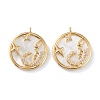Real 18K Gold Plated Brass Micro Pave Clear Cubic Zirconia Pendants ZIRC-J039-14G-D-1